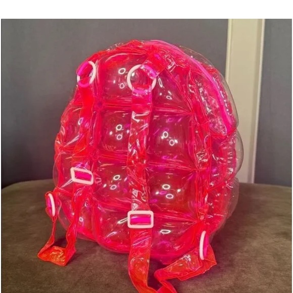 Colorful  Inflatable Backpack 🎒 choice of color blue green or pink - Picture 6 of 8